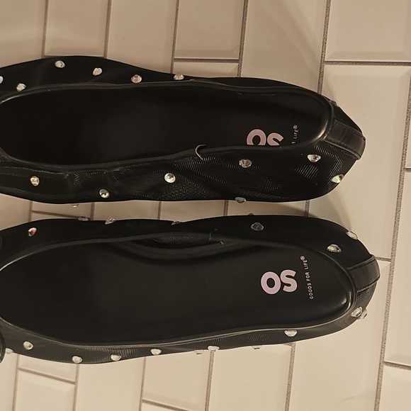 SO Black Gem Stone Polka Dot Women's Flats - Picture 3 of 6